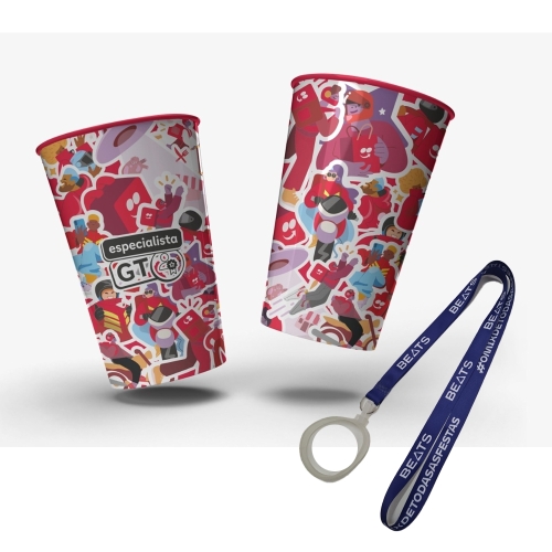 Copo 500 ml com cordão -CPIN